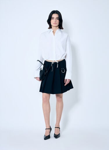 Prada Drawstring Hem Shirt White pra0260024