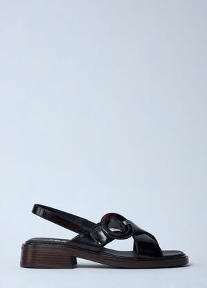 Prada Brushed Leather Sandals Brown pra0260062