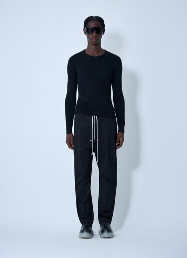 Rick Owens Cotton Long Sleeve T-Shirt Black ric0161021