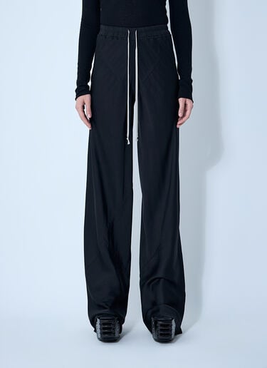 Rick Owens 斜裁抽绳长裤  黑色 ric0261010