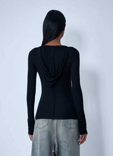 Rick Owens Hooded T-Shirt Black ric0261011