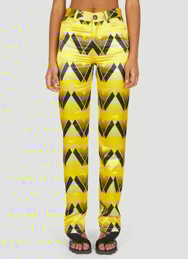 Meryll Rogge Graphic Print Pants Yellow rog0250007