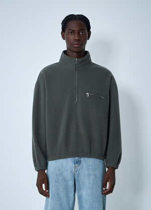 RIER Zip-Up Fleece Sweatshirt Grey rrr0362003