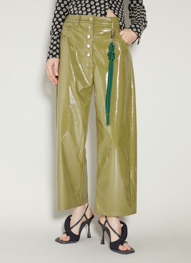 Glossy Vinyl Pants Song for the Mute Glossy Vinyl Pants Olive sfm0254006