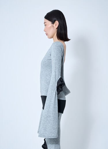 Sia Arnika Open-Rear Knit Top Grey sia0260008