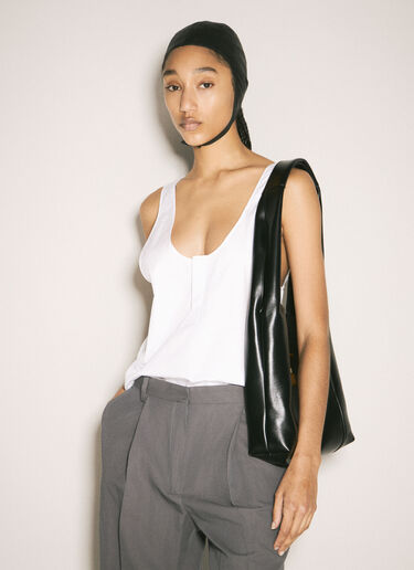 가죽 에비에이터 모자 Saint Laurent 가죽 에비에이터 모자 블랙 sla0256028