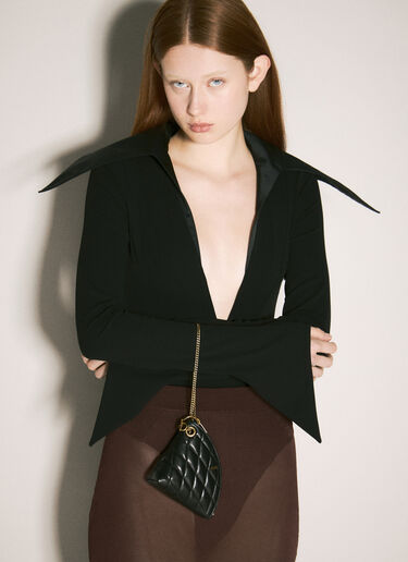 Saint Laurent 세이드 삼각 동전 파우치 블랙 sla0257110