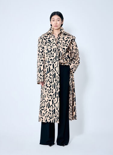 Sportmax Animal-Print Shirt Beige spx0259003