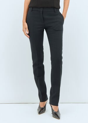 TOTEME Low-Waist Slim Pants Black tot0258001