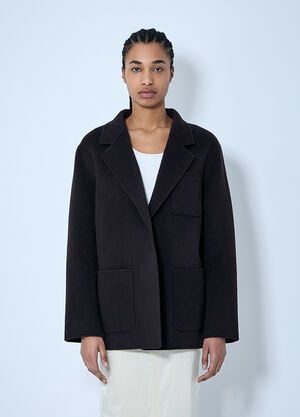 TOTEME Doublé Wool Jacket Black tot0260010