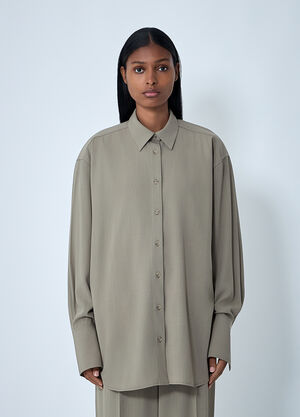 TOTEME Classic Tuxedo Shirt Beige tot0262027