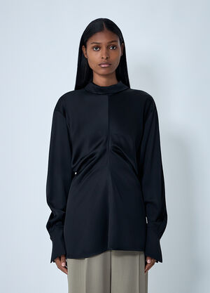 TOTEME Draped Blouse Black tot0262028