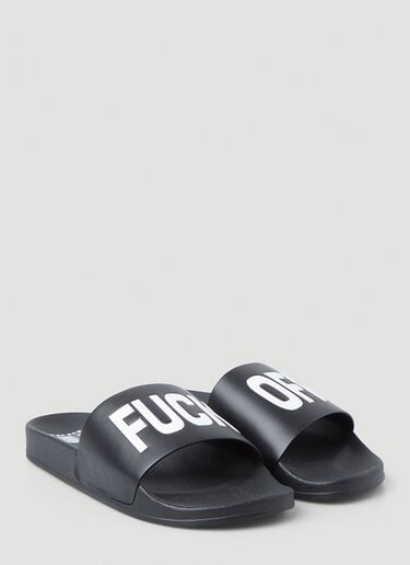 Fuck Off Pool Slides VTMNTS Fuck Off Pool Slides Black vtm0348025