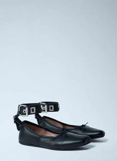 Vivienne Westwood Bardot 芭蕾平底鞋  黑色 vvw0262010