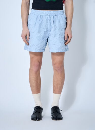 Walter Van Beirendonck Quilted Shorts Light Blue wlt0160002