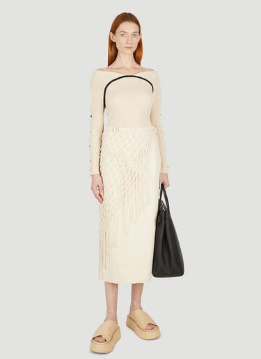 リバースリブニットトップ Wynn Hamlyn リバースリブニットトップ ベージュ wyh0247014