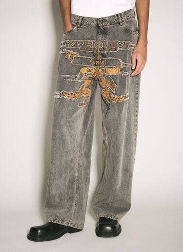 Evergreen Paris' Best Patch Jeans Y/Project Evergreen Paris' Best Patch Jeans Grey ypr0358008