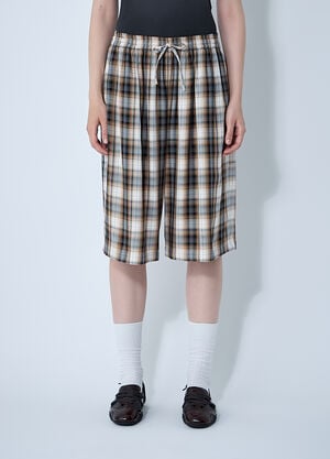 Acne Studios Check Shorts Beige acn0361003