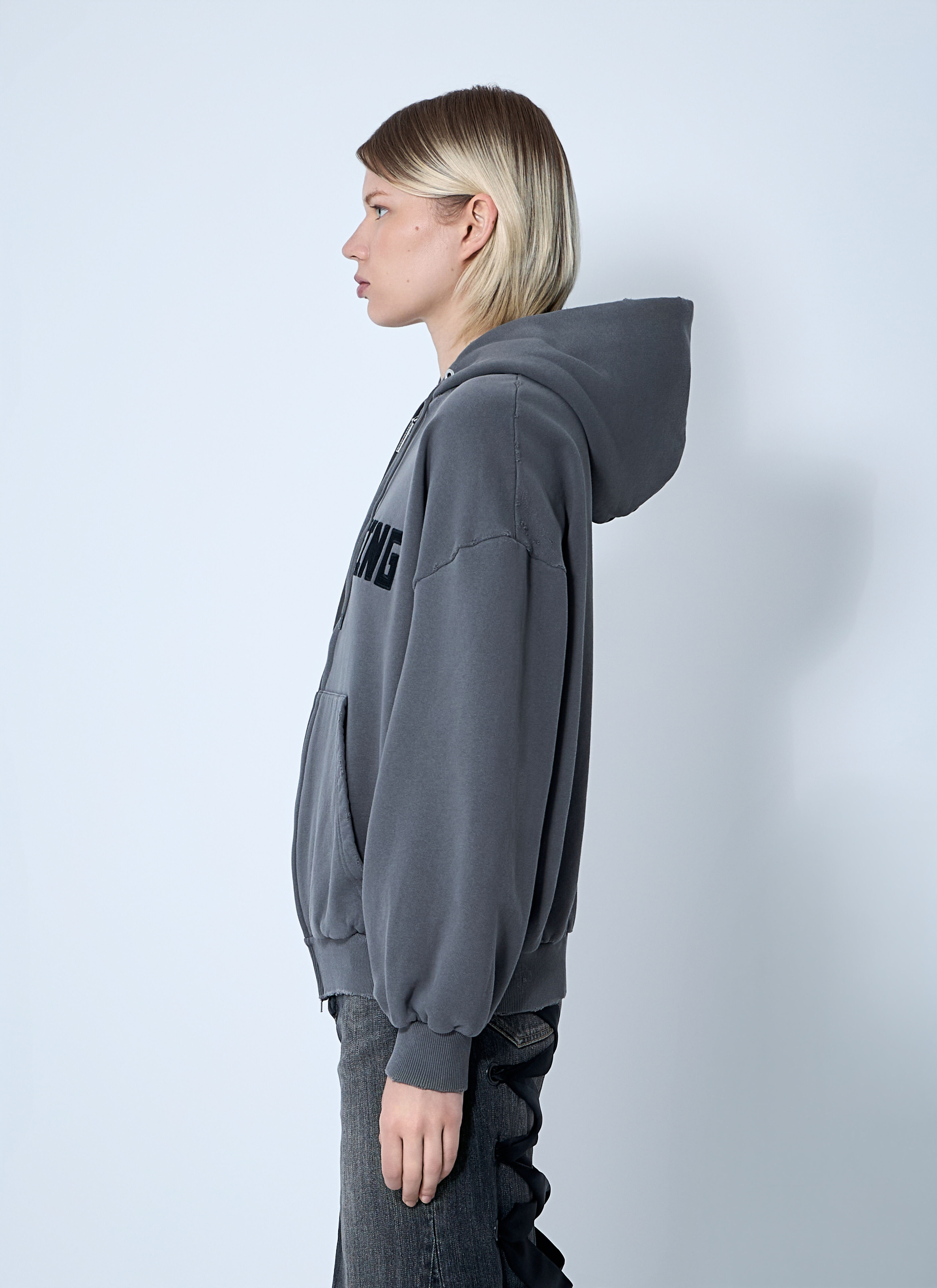 Balenciaga レディース ジップアップ Human Being フード付き