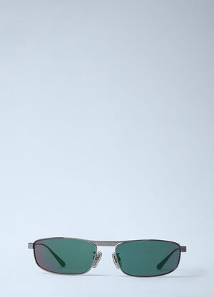 Balenciaga Tag 3.0 Rectangle Sunglasses Silver bal0361005