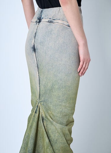 Acid Degrade Al Maxi Skirt Moncler x Rick Owens Acid Degrade Al Maxi Skirt Green mcs0355020