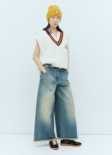 羊毛 V 领背心 Moncler x Palm Angels 羊毛 V 领背心 白色 mpa0355015