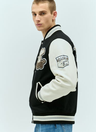 A BATHING APE® 羊毛混纺棒球夹克  黑色 aba0154027