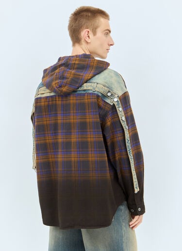 후드 버튼업 체크 셔츠 Acne Studios 후드 버튼업 체크 셔츠 브라운 acn0158006