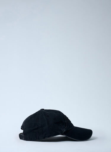 Acne Studios Logo Motif Baseball Cap Black acn0161017
