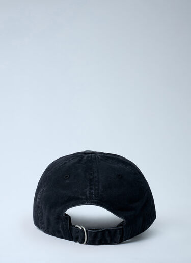 Acne Studios Logo Motif Baseball Cap Black acn0161017