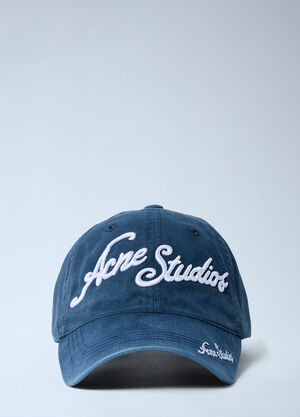 Acne Studios Logo Motif Baseball Cap Navy acn0161018