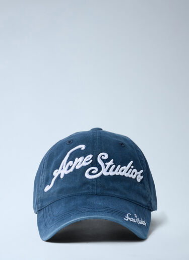 Acne Studios Logo Motif Baseball Cap Navy acn0161018