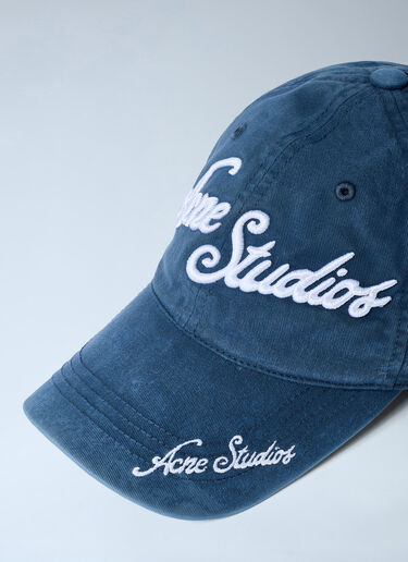 Acne Studios Logo Motif Baseball Cap Navy acn0161018