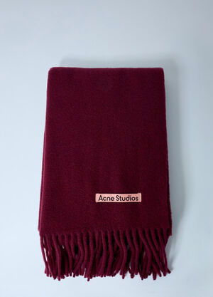 Acne Studios Fringe Wool Scarf Burgundy acn0162031