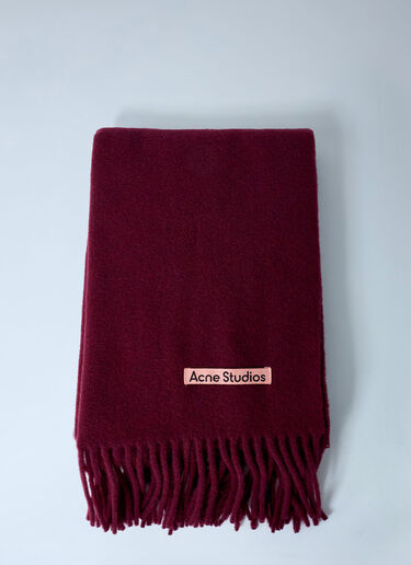 Acne Studios Fringe Wool Scarf Burgundy acn0162031