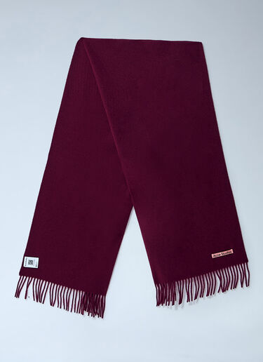 Acne Studios Fringe Wool Scarf Burgundy acn0162031
