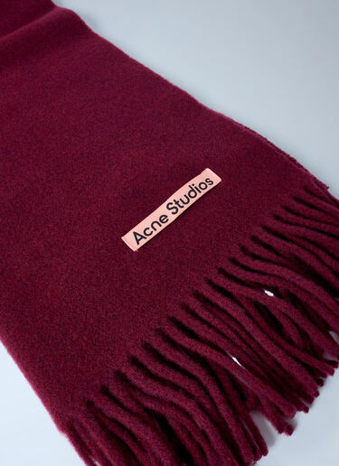 Acne Studios Fringe Wool Scarf Burgundy acn0162031