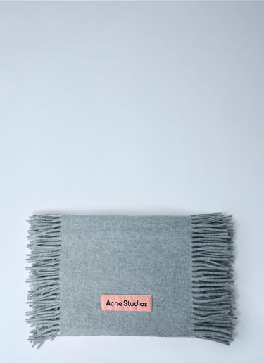 Acne Studios Fringe Wool Scarf Grey acn0162033