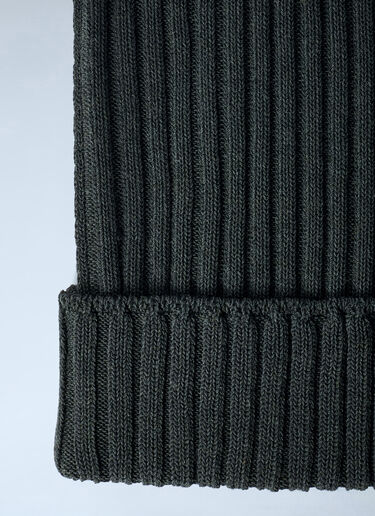Ribbed Square Beanie Hat Acne Studios Ribbed Square Beanie Hat Green acn0162037