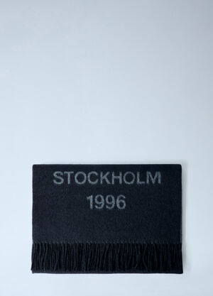 Acne Studios Fringed Wool Scarf Black acn0162040
