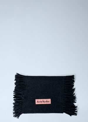 Acne Studios Fringe Wool Scarf Black acn0162042