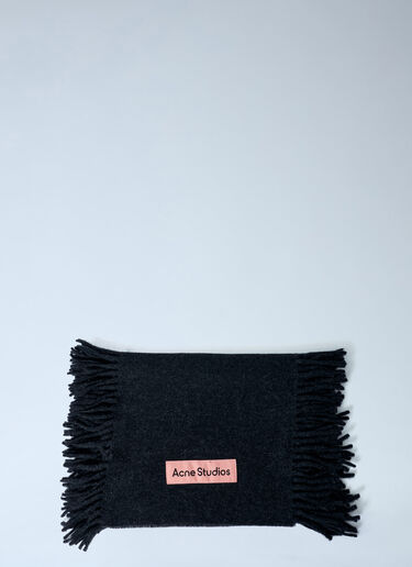 Acne Studios Fringe Wool Scarf Black acn0162042