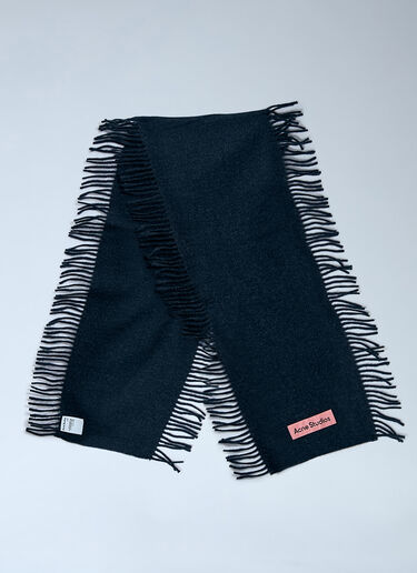 Acne Studios Fringe Wool Scarf Black acn0162042