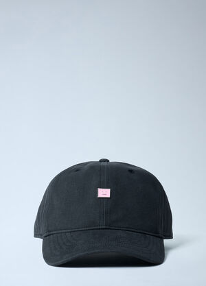Acne Studios Logo Motif Baseball Cap Black acn0162052