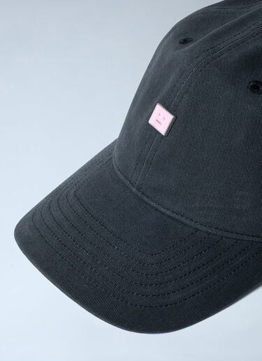 Acne Studios Logo Motif Baseball Cap Black acn0162052