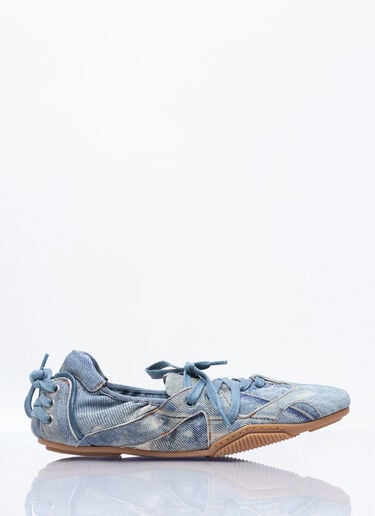 Acne Studios 레이스업 가죽 슈즈 블루 acn0258015