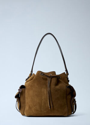 Acne Studios Suede Multipocket Bucket Bag Brown acn0262004
