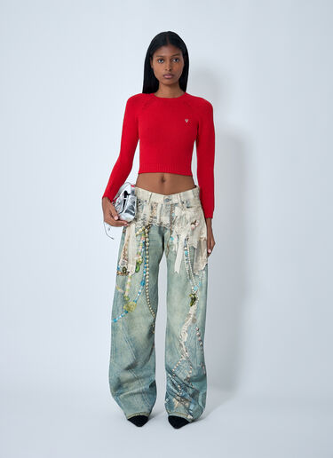 Acne Studios Logo Motif Sweater Red acn0262009