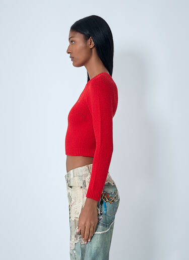 Acne Studios Logo Motif Sweater Red acn0262009