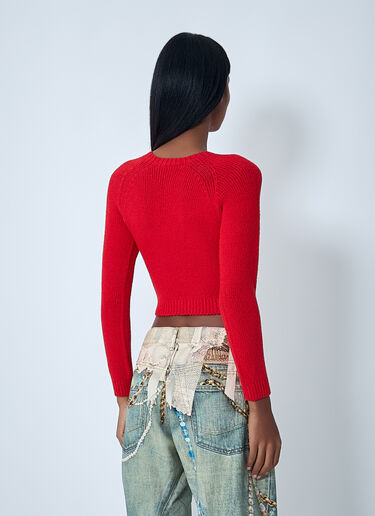 Acne Studios Logo Motif Sweater Red acn0262009